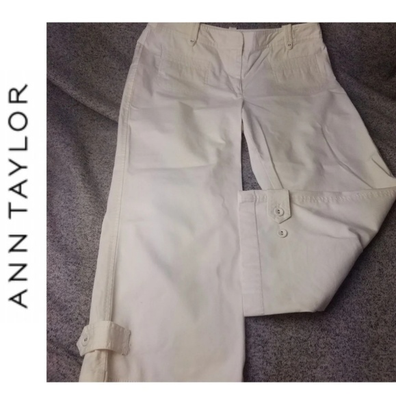 White Ann Taylor Sz 8p Pants - Picture 1 of 8